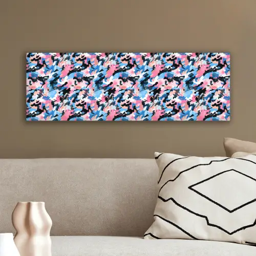Roze - Blauw - Camouflage canvas 2cm klein 828 -sfeer3