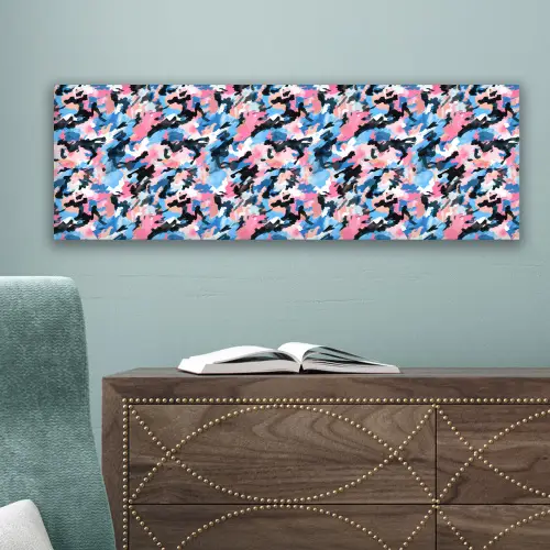 Roze - Blauw - Camouflage canvas 2cm klein 828 -sfeer4