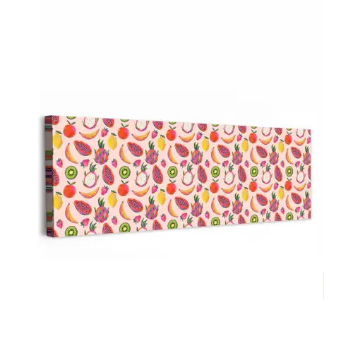 Roze - Kleuren - Fruit - Patroon canvas 2cm klein 828 -z3d