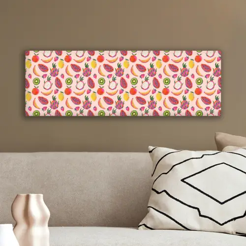 Roze - Kleuren - Fruit - Patroon canvas 2cm klein 828 -sfeer3
