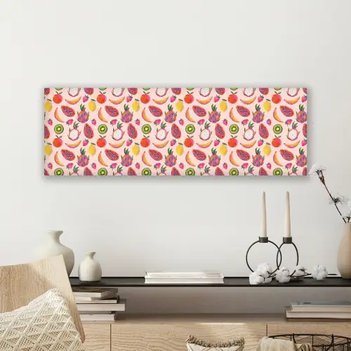 Roze - Kleuren - Fruit - Patroon canvas 2cm klein 828 -sfeer6