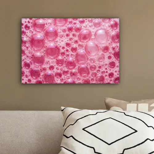 Roze - Schuim - Bubbels canvas 2cm klein -sfeer3