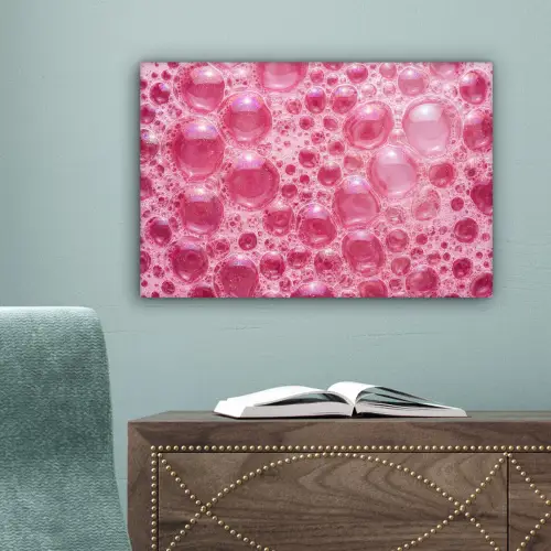 Roze - Schuim - Bubbels canvas 2cm klein -sfeer4
