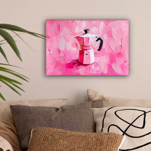 Roze - Verf - Coffee canvas 2cm klein -sfeer1