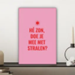Roze - Zon - Quote canvas 2cm klein -sfeer6
