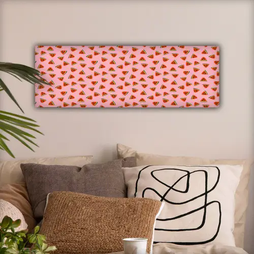 Roze - Watermeloen - Geel - Stippen canvas 2cm klein 828 -sfeer1