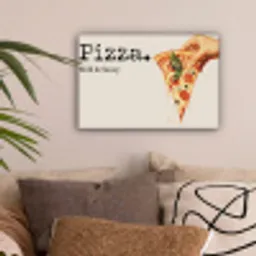 Pizza - Kaas - Pepperoni canvas 2cm klein -sfeer1