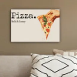 Pizza - Kaas - Pepperoni canvas 2cm klein -sfeer3