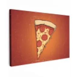 Pizza - Kaas - Rood - Pepperoni canvas 2cm klein -z3d