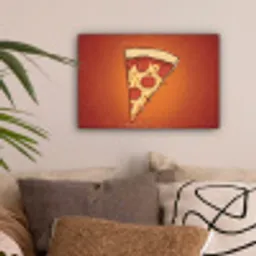 Pizza - Kaas - Rood - Pepperoni canvas 2cm klein -sfeer1