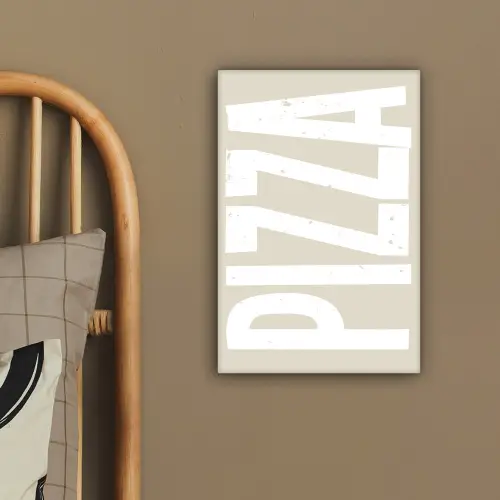 Pizza - Decoratie - Japandi - Wit canvas 2cm klein -sfeer3