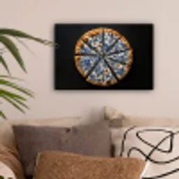 Pizza - Eten - Delftsblauw canvas 2cm klein -sfeer1