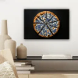 Pizza - Eten - Delftsblauw canvas 2cm klein -sfeer6