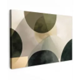 Vlakken - Abstract - Beige - Cirkels canvas 2cm klein -z3d