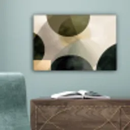 Vlakken - Abstract - Beige - Cirkels canvas 2cm klein -sfeer4