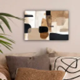 Vlakken - Abstract - Zwart - Strepen canvas 2cm klein -sfeer1