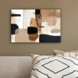 Vlakken - Abstract - Zwart - Strepen canvas 2cm klein -sfeer3
