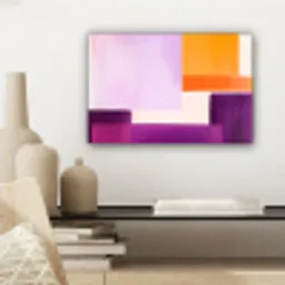 Vlakken - Abstract - Rechthoekig - Oranje canvas 2cm klein -sfeer6
