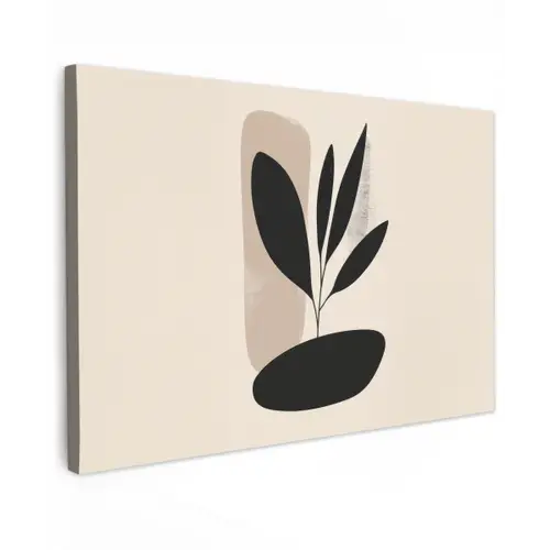 Plant - Beige - Japandi canvas 2cm klein -z3d