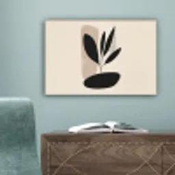 Plant - Beige - Japandi canvas 2cm klein -sfeer4