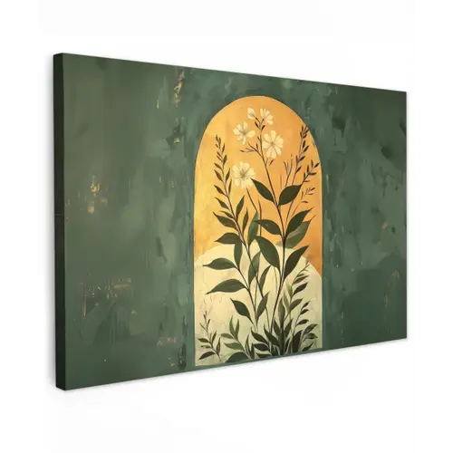 Plant - Bloemen - Wit canvas 2cm klein -z3d