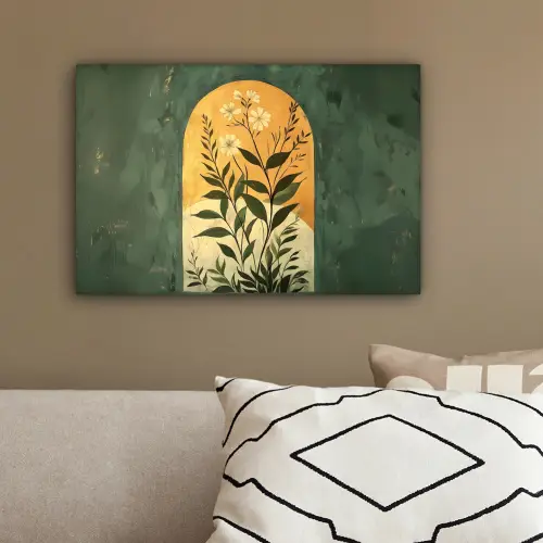 Plant - Bloemen - Wit canvas 2cm klein -sfeer3