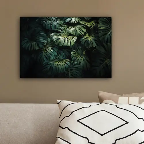 Plant - Monstera - Lichtinval canvas 2cm klein -sfeer3