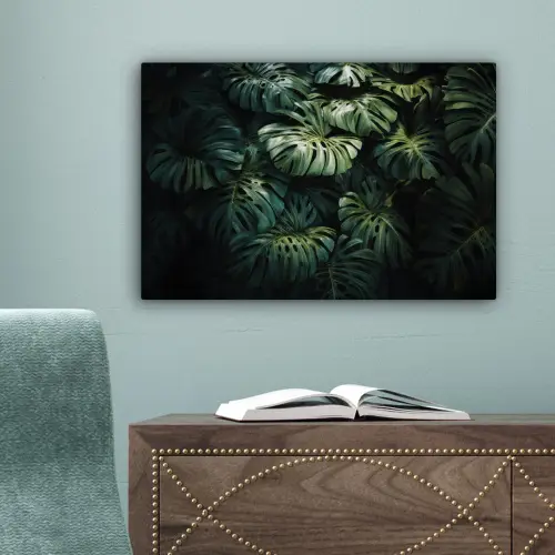 Plant - Monstera - Lichtinval canvas 2cm klein -sfeer4