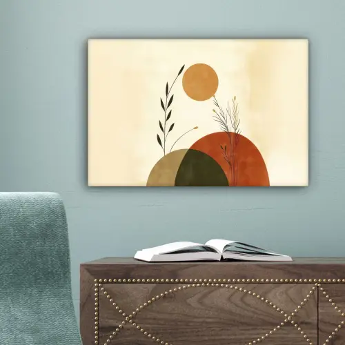 Planten - Abstract - Vormen canvas 2cm klein -sfeer4
