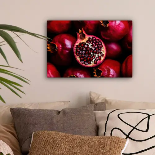 Granaatappel - Rood - Fruit canvas 2cm klein -sfeer1