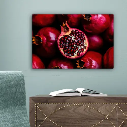 Granaatappel - Rood - Fruit canvas 2cm klein -sfeer4
