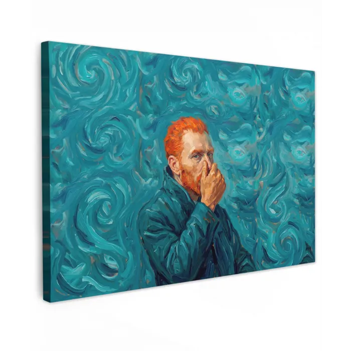 Portret - Klassiek - Blauw canvas 2cm klein -z3d
