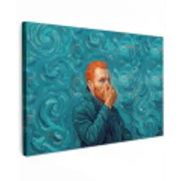Portret - Klassiek - Blauw canvas 2cm klein -z3d