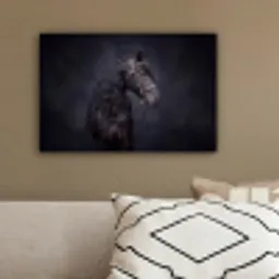 Portret - Paard - Donker canvas 2cm klein -sfeer3