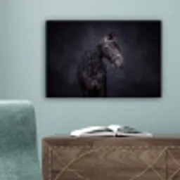 Portret - Paard - Donker canvas 2cm klein -sfeer4