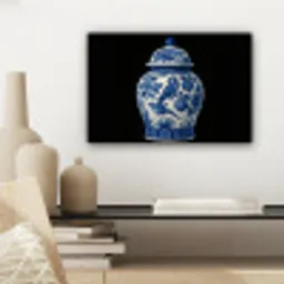 Pot - Delfts Blauw - Bloemen canvas 2cm klein -sfeer6