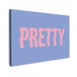 Pretty - Roze - Blauw - Golvend canvas 2cm klein -z3d