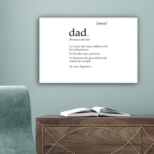 Spreuken - Papa definitie - Quotes - Dad canvas 2cm klein -sfeer4