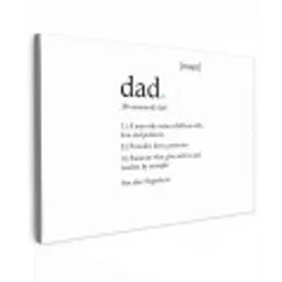 Spreuken - Papa definitie - Quotes - Dad canvas 2cm klein -z3d