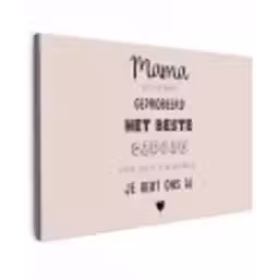 Spreuken - Quotes Mama Je Hebt Ons Al - Moederdag cadeau voor mama - Roze canvas 2cm klein -z3d