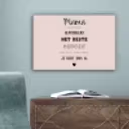 Spreuken - Quotes Mama Je Hebt Ons Al - Moederdag cadeau voor mama - Roze canvas 2cm klein -sfeer4
