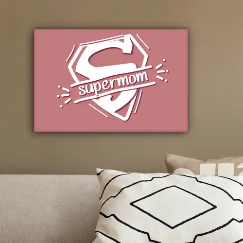 Spreuken - Supermom - Moeder - Quotes canvas 2cm klein -sfeer3