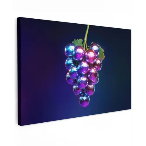 Paars - Disco - Feest - Druif canvas 2cm klein -z3d