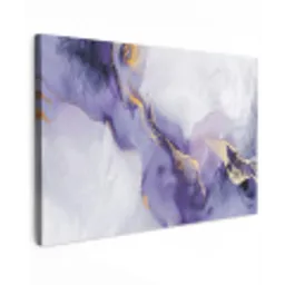 Paars - Modern - Marmer - Abstract canvas 2cm klein -z3d