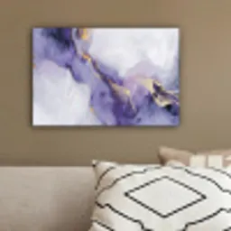Paars - Modern - Marmer - Abstract canvas 2cm klein -sfeer3