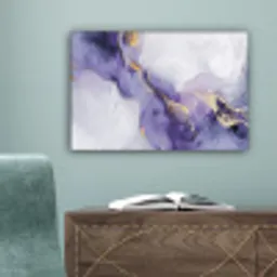 Paars - Modern - Marmer - Abstract canvas 2cm klein -sfeer4