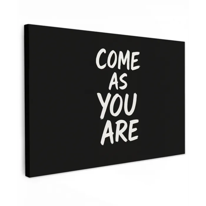Quote - Zwart - Simpel canvas 2cm klein -z3d
