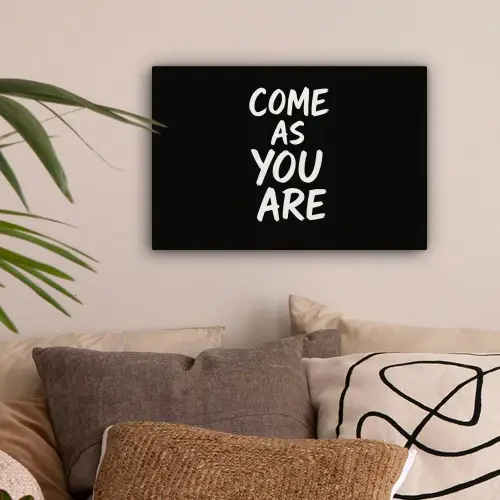 Quote - Zwart - Simpel canvas 2cm klein -sfeer1
