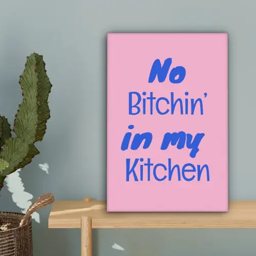 Quote - Blauw - Lettertype - Keuken canvas 2cm klein -sfeer4