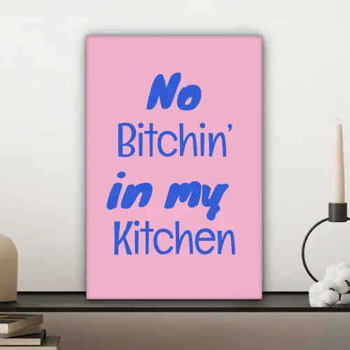 Quote - Blauw - Lettertype - Keuken canvas 2cm klein -sfeer6